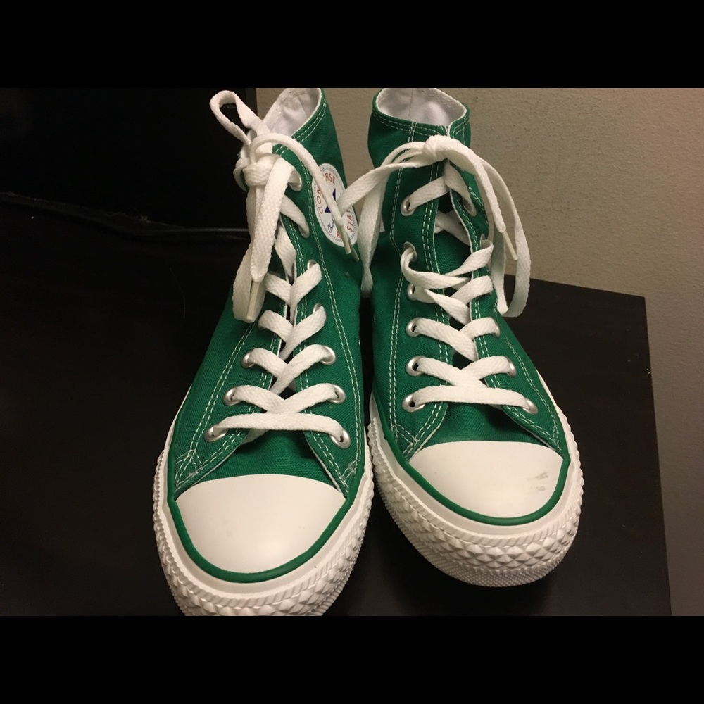 Green Converse High Tops